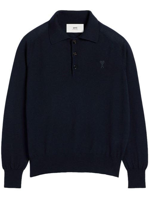 Wool Polo AMI PARIS | HPL341KN0039430